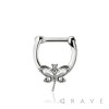 DRAGONFLY DESIGN SEPTUM HINGED CLICKER